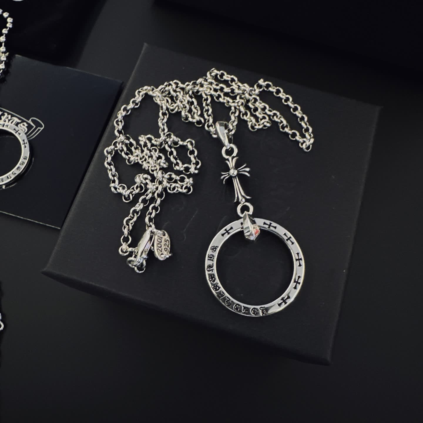 Chrome Hearts Silver Beaded Necklace